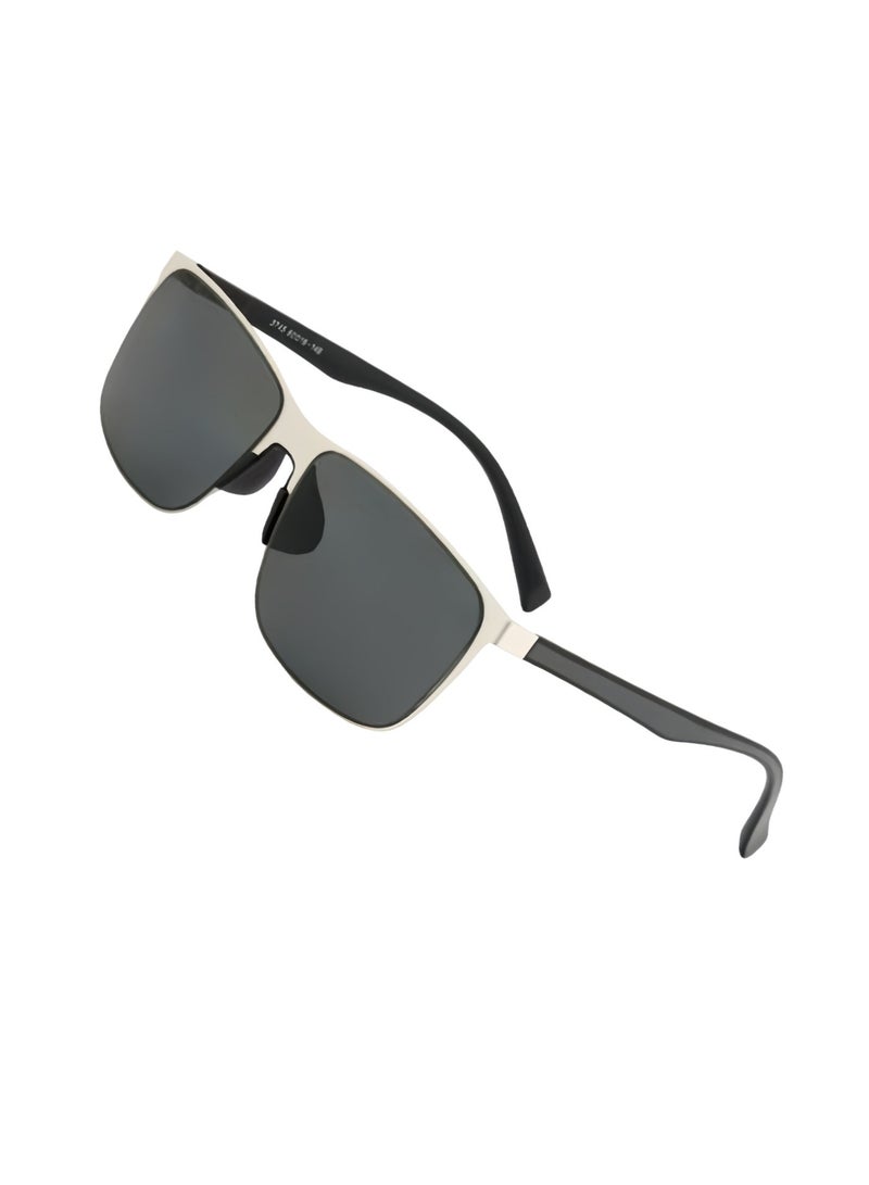 Men's sunglasses, square polarized sunglasses, anti glare driving sunglasses, outdoor, beach, travel, camping and other daily UV400 protective sunglasses - Image 2